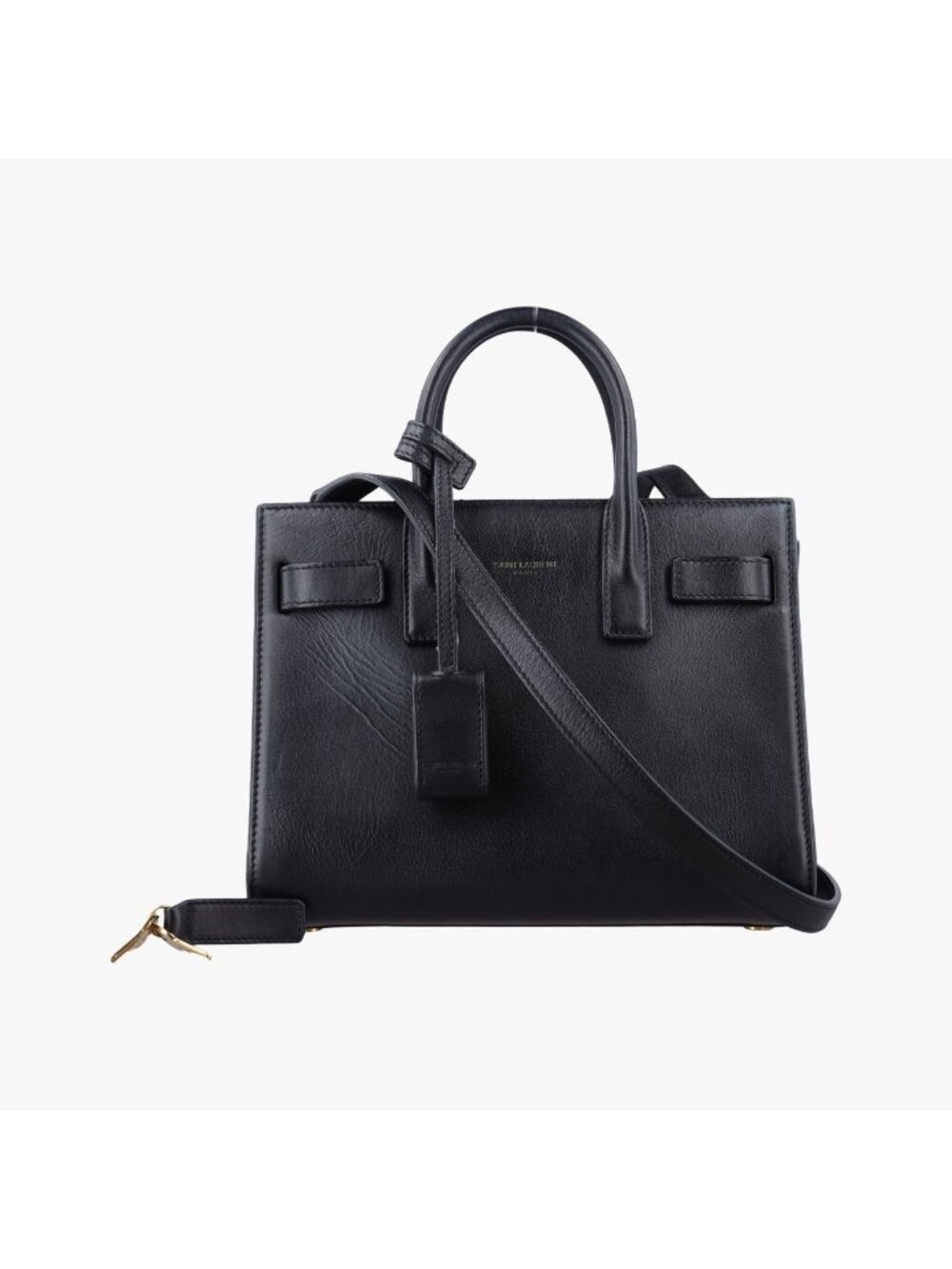 Saint Laurent Sac de Jour Nano Black Leather Handbag